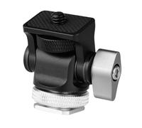 KiBcsLic Mini Rotule de Trépied Réglable Adaptateur de Griffe Porte-Accessoires Fixation Photographique à Vis Standard Support en Aluminium Adapté à La Photo E, Fond argenté