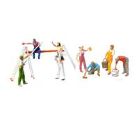 KiBcsLic Miniature Figures Model Pack Personnages Ouvriers Peintres Miniatures En Résine Accessoires Décoratifs Réalistes pour Diorama Adapté à La Décoration I, 1 87
