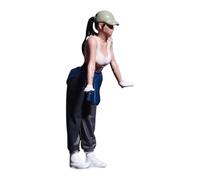 KiBcsLic Miniature Figures Model Statuette Résine Femme Peinte Main Modèle Diorama Collection Voiture Miniature Adaptée à la Photographie Exposition, Presse