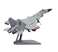 KiBcsLic Modèle de Chasseur Maquette Avion Métal Avion à Poser sur Socle pour Collection Explication Historique Convient pour Enseignement Salon Taille, Gris