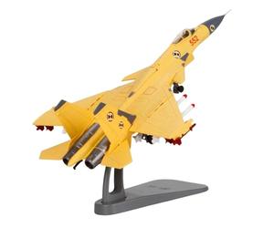 KiBcsLic Modèle de Chasseur Maquette Avion Métal Avion à Poser sur Socle pour Collection Explication Historique Convient pour Enseignement Salon Taille, Jaune