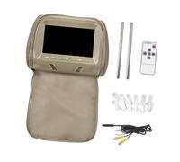 KiBcsLic Moniteur d'appui-tête de Voiture avec écran de 7 Pouces, Affichage d'oreiller Automobile, Accessoires Portables, résolution 800 x 480, écran, Beige avec Fermeture éclair