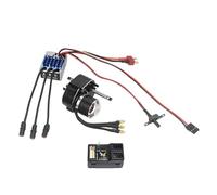 KiBcsLic Moteur sans balais, boîte de vitesses en métal, ESC, combo pour voiture télécommandée 1/12, récepteur haute performance inclus pour MN82, MN168, MN78, Noir