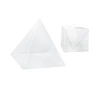 KiBcsLic Moule Pyramide Silicone DIY Artisanat Bijoux Résine Réutilisable Flexible Convient à la Coulée de Bougies Savons Décoration Maison Cadeau, 10.3 Cm X 10.3 Cm