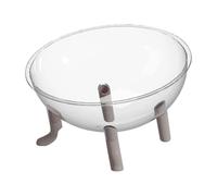 KiBcsLic Nid pour Chat en Acrylique, Capsule Spatiale, dôme Transparent, Accessoires pour Animaux de Compagnie, Meubles Portables surélevés, Cadeau, lit de, Gris