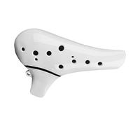 KiBcsLic Ocarina 12 Trous Alto Do Flûte Musique Apprentissage Facile avec Housse PP Adapté Initiation Musicale Performance Cadeau, Blanc