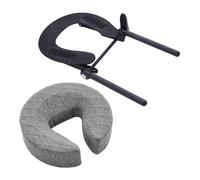 KiBcsLic Oreiller de Soutien pour La Tête et Le Visage Artifact, Oreiller de Confort Multifonctionnel Professionnel pour Lit Cosmétique, Spa et Bureau, Gris