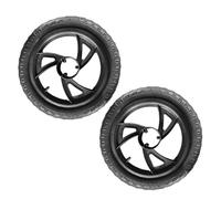 KiBcsLic Paire de Roues de Vélo 12 Pouces pour Draisiennes pour Enfants, Construction Solide avec Chambre à Air en Mousse EVA, Noir