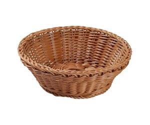 KiBcsLic Panier de Rangement Tressé, Plateau de Service Rustique Effet Rotin, Idéal pour Les Pendaisons de Crémaillère, La Table à Manger et La Maison, L