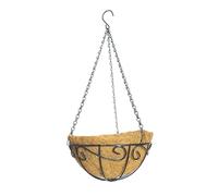 KiBcsLic Panier Suspendu Pot de Plante Suspendu en Fer et Fibre pour Évacuation Eau Montage Simple Adapté pour Jardin Chambre Salon Fenêtre Bureau Cour, 10 Po