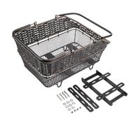 KiBcsLic Panier Vélo à Dégagement Rapide avec Système de Fixation Universel Grand Volume de Rangement Structure Antirouille Poignée Pratique Adapté Au, PP et Métal