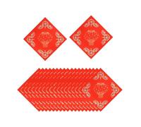 KiBcsLic Papier Rouge Chinois Xuan-Doufang, Décorations pour Le Nouvel an Chinois 2026, Calligraphie sur Papier de Riz Rouge (Dou Fang), 20 Pièces de 34 Cm