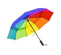 KiBcsLic Parapluie Automatique Pliant Ouverture et Fermeture Automatique Double Toile Ventilée Structure Légère Compacte Manche Droit Mode Adapté