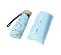 KiBcsLic Parapluie Compact Pliant Mini Léger Étanche Structure Renforcée Idéal pour Transport dans Sac à Main Travail Vacances Usage Quotidien Cadeau, Bleu