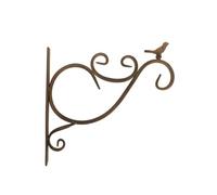 KiBcsLic Patère Murale En Fer Forgé Décor Oiseau Polyvalent Support Mural à Volutes Robuste Support Mural Ornement Oiseau pr Porche, Rouille