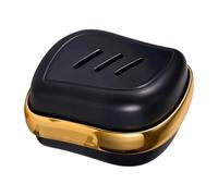 KiBcsLic Peigne à Cheveux 2 En 1, Brosse à Shampoing, Brosse de Massage Du pour La Maison et Les Résidences étudiantes, or Noir