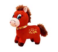 KiBcsLic Peluche « Année Du Cheval 2026 », 50 Cm, Mascotte, Nouvel An Chinois, Cheval En Peluche, Pleurs