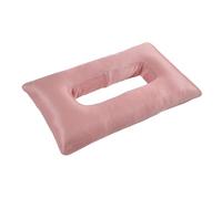 KiBcsLic Perçage D'oreille pour Les Personnes Dormant sur Le Côté, avec Trou, Oreiller de Relaxation Confortable, Doux et Portable pour Protéger Les Oreill, Rose