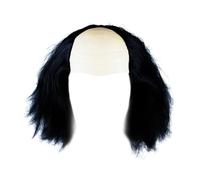 KiBcsLic Perruque de Chauve pour Cosplay Accessoire de Déguisement avec Cheveux Latéraux Bonnet de Chauve pour Personnage D'Anime Adapté pour Les Mascarades et, Noir