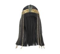 KiBcsLic Perruque noire avec frange pour les célébrations quotidiennes d'Halloween et les