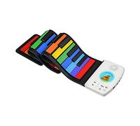 KiBcsLic Piano électronique Pliable Portable à 49 Touches avec Support pour Casque, Idéal pour La Musique, arc-en-ciel