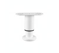 KiBcsLic Pied de Lit Central Réglable Antidérapant Support de Barre Centrale de Lit Ajustable Silencieux, Blanc, 8-12cm