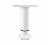 KiBcsLic Pied de Lit Central Réglable Antidérapant Support de Barre Centrale de Lit Ajustable Silencieux, Blanc, 12-18cm