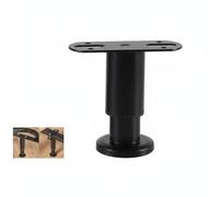 KiBcsLic Pied de Lit Central Réglable Antidérapant Support de Barre Centrale de Lit Ajustable Silencieux, Noir, 8-12cm