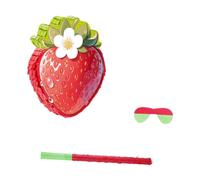 KiBcsLic Pinata Ludique En Forme de Fraise avec Masque et Bâton Ensemble Complet pour Décoration et Animations de Fêtes D'Anniversaire et Shower