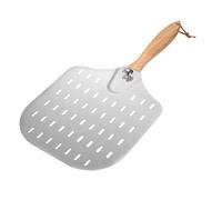 KiBcsLic Pizza Pelle Ensemble Paddle Coupe Spatule Plateau Pizza Ustensiles Cuisine Fonction Bois Acier Convient pour Famille Chef Professionnel, Définir Un