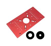 KiBcsLic Plaque D'Insertion pour Table de Défonceuse Kit Plateau Insert Système de Levage Réglable Aluminium Alliage Accessoire Fiable Convient Travail Du Bois, Rouge