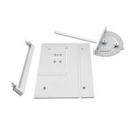 KiBcsLic Plaque D'insertion Robuste En Aluminium pour Table de Défonceuse, Planche à avec Jauge, Support Coulissant, Recommandée, Argent