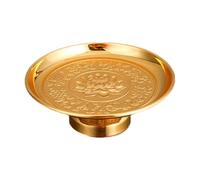 KiBcsLic Plateau de Fruits avec Bol Offrande Support Plateaux Alliage Fonction Décoration Convient pour Famille Exposition de Snacks Décoration Temple, S