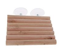 KiBcsLic Plateforme de Baignade pour Dock Reptile Flottant en Bois Solide Rampe Pratique et Ventouse Résistante Adaptée à Aquarium Vivarium Décoration, L