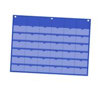 KiBcsLic Pocket Chart Organisateur Mural à 36 Compartiments pour Cartes Bancaires et Papiers Divers Tissu Oxford Résistant et PVC Transparent Adapté pour Bure, Bleu