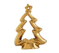 KiBcsLic Porte-bougie Chauffe-plat En Forme de Sapin de Noël, Bougeoir, Bougeoir Votif Décoratif pour Cheminée, Hôtel, Pendaison de Crémaillère, Vitrine, Or