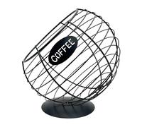 KiBcsLic Porte-capsules à Café, Porte-capsules Expresso, Panier de Rangement Robuste et Moderne pour Comptoir, Idéal pour Les Cafés et Les Hôtels, Noir 20cmx20cm