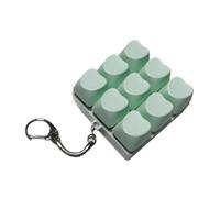 KiBcsLic Porte-clés Clavier Portable Jouet pour Doigts Pavé Numérique Cube Anti-stress En PVC Léger Approprié pour Adultes et Décoration de Maison et B, Cyan