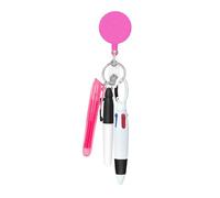 KiBcsLic Porte-Stylo Rétractable pour Infirmière, Stylo Navette pour Infirmière, Stylo à Bille à Pointe Fine, Cadeau pour La Journée des Infirmières, Stylo Inf, Rose