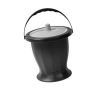 KiBcsLic Pot de Chambre Urinal Portable avec Seau Hygiénique Récipient à Couvercle Sécurisé pour Toilettes Domestiques Poignée Ergonomique Stable Adapté à L'Ut, Couvercle Gris