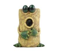 KiBcsLic Pot de Fleurs en Forme de Grenouille Mignonne, Figurine pour Plantes D'intérieur et D'extérieur, Cadeau, Pot de Fleurs pour Bonsaï, Décoration, Jaune, D