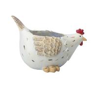 KiBcsLic Pot de Fleurs en Forme de Poule, Conteneur de Plantes, Figurine en Résine, Présentoir, Statue de Poulet, Jardinière