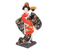 KiBcsLic Poupée Geisha Figurine Décorative Ornement Japonais Statuette de Collection Poupée Faite Main avec Finition Peinte Convenable pour Le Salon et La Bibl, Style B