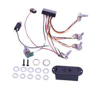 KiBcsLic Preamp Circuit Basse Préampli Actif Deux Bandes Gestion de L'Égaliseur Circuit Câblé pour Guitare Basse Installation Facile Adapté à La Modification D, 3 Bandes