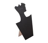 KiBcsLic Présentoir à Colliers Support D'Exposition Buste de Mannequin Porte-chaîne Organisateur de Bijoux en Velours Protégeant des Rayures Adapté pour La BOU, Noir