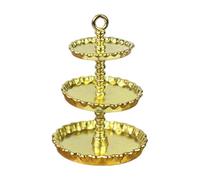KiBcsLic Présentoir à Gâteaux et Cupcakes pour Maison de Poupée, échelle 1/12, Accessoire de Décor, Mini-étagère Ronde, Présentoir à Desserts