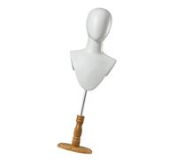 KiBcsLic Présentoir à perruques, tête de mannequin autonome, polyvalent et moderne, support pour lunettes, foulards, casques, chapeaux, Stand Marron