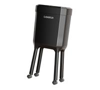 KiBcsLic Presse Poubelle avec Système de Pression Bac à Ordures Élevé Conteneur à Papier avec Roulette Capacité Spacieuse PP Convenable pour Salle de Bain Salo, Noir