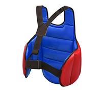 KiBcsLic Protection de Poitrine Réversible pour Karaté, Boxe, MMA et Taekwondo, Gilet de Protection pour Femmes, Hommes et Enfants (), Rouge Bleu S