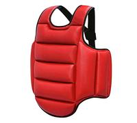 KiBcsLic Protection de Poitrine Réversible pour Karaté, Boxe, MMA et Taekwondo, Gilet de Protection pour Femmes, Hommes et Enfants (), Rouge Bleu L